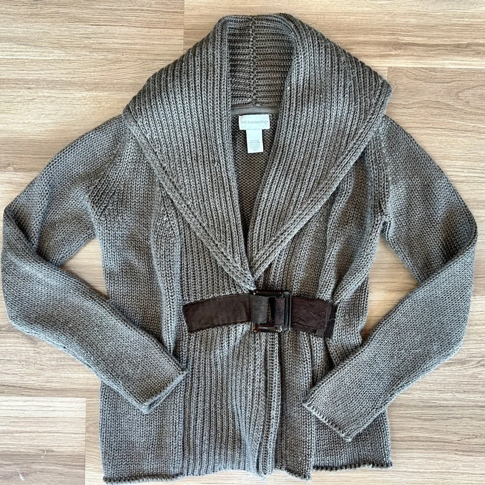 Soft Surroundings County Weekend Sweater Small Brown